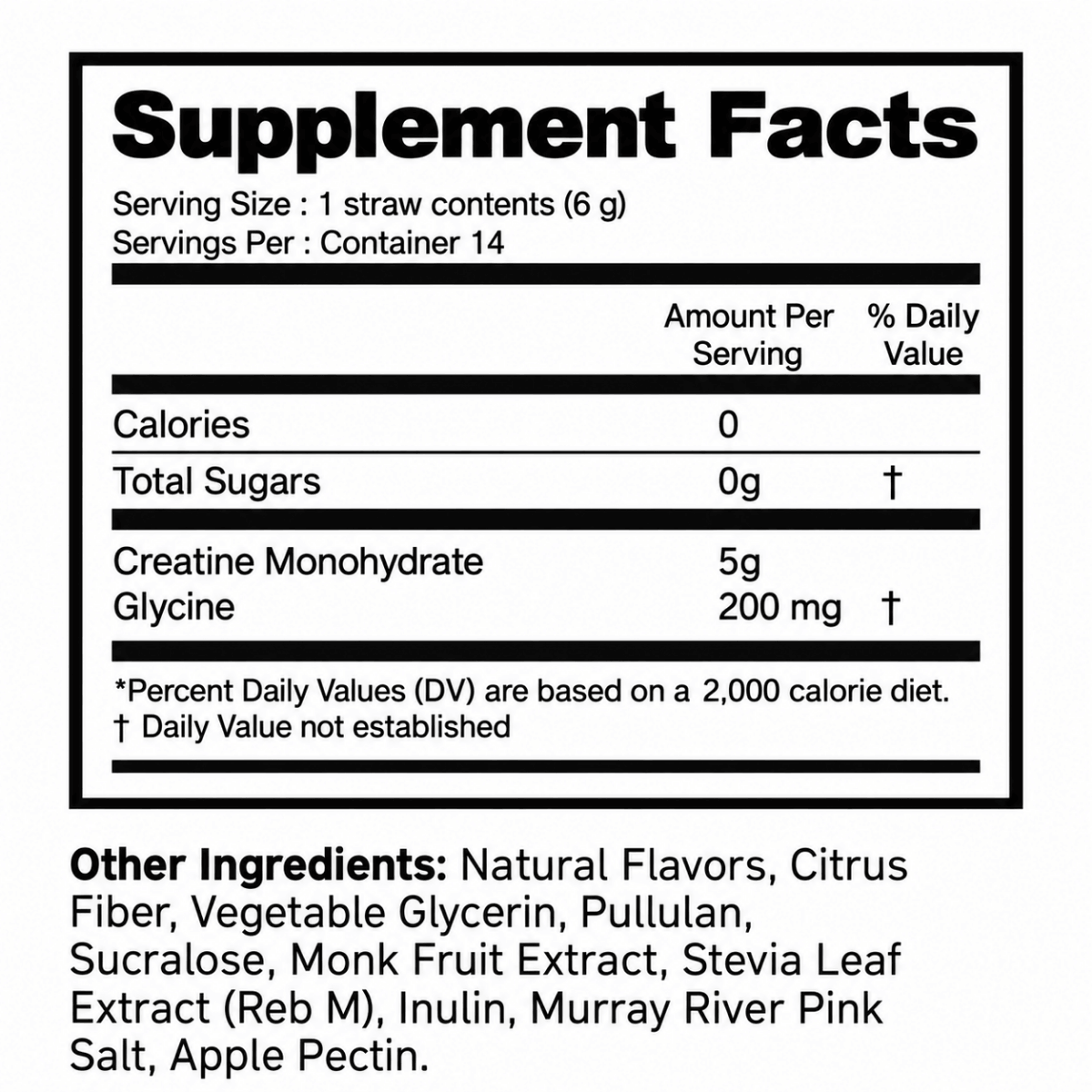 Creatine Straws