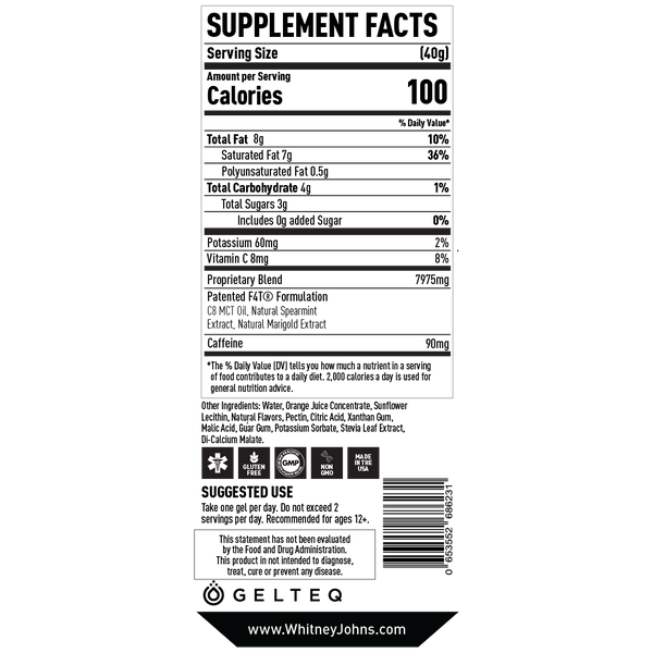 Brain Activate ENERGY Gel Whitney Johns Nutrition